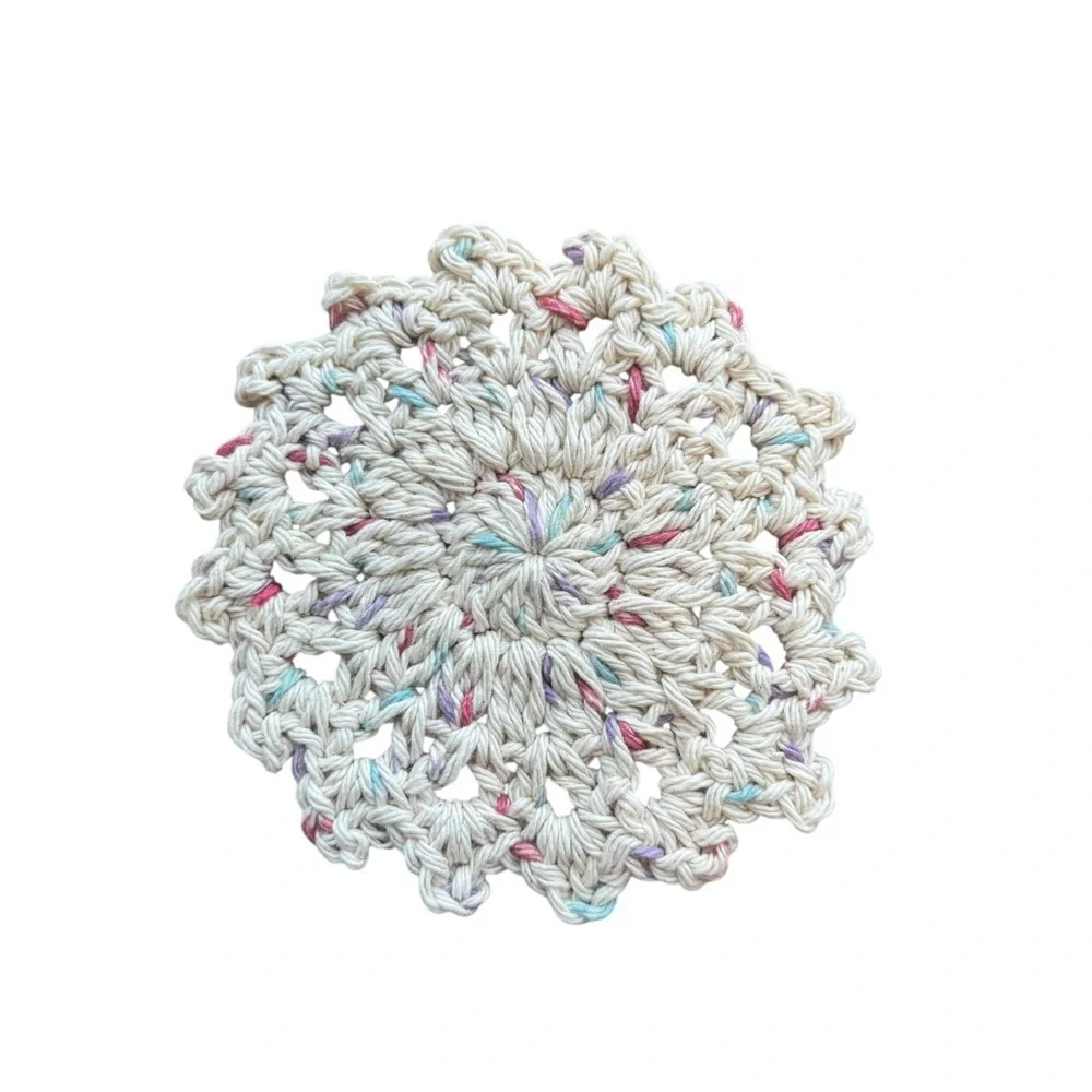 Elegant Multicolor Crochet Bath Coasters
